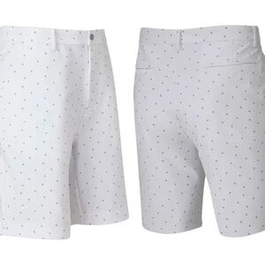 FootJoy FJ Shorts Mens 40 White Print Athletic Fit Golf Casual